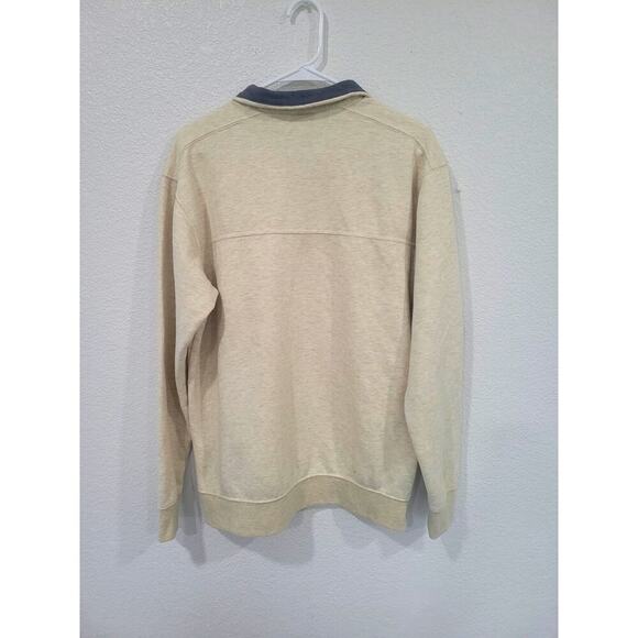 Columbia Men's Hart Mountain II Half Zip Sweatshirt Cream size Medium #12 - Picture 2 of 4